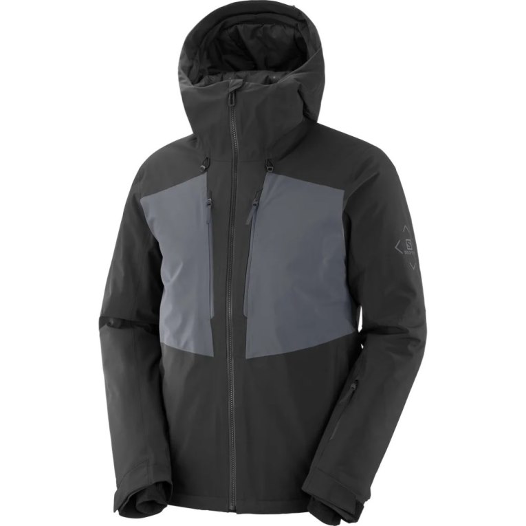 Black Salomon Highland Men's Insulated Jackets | PH 32701X